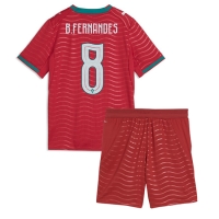 Camiseta Portugal Bruno Fernandes #8 Primera Equipación Replica Mundial 2026 para niños mangas cortas (+ Pantalones cortos)